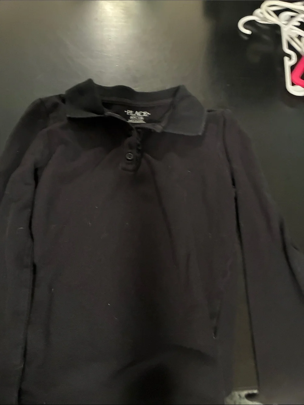The Children's Place Black Long-Sleeve Polo Shirt